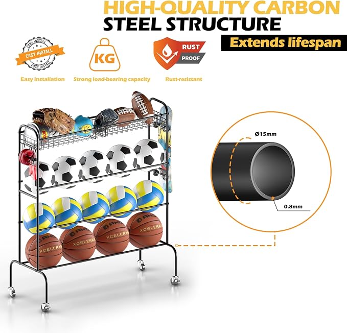 Ball Storage - Basketball Cart - Image 2