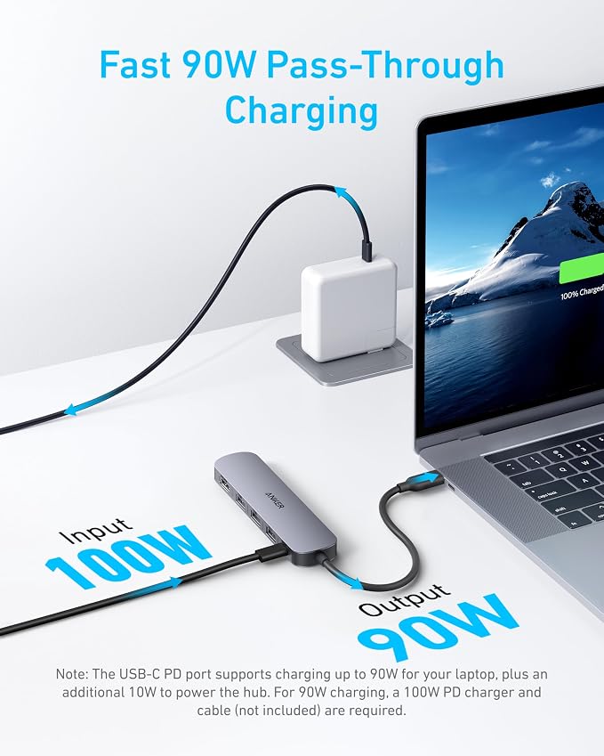 Anker USB C Hub 5-in-1 USB Hub for Laptops, 4K HDMI USB-C Multiport Adapter | - Image 4