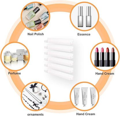 BTremary 15" Acrylic 6 Shelves Nail Polish Wall Mounted Holder Paint Organizer - Image 3