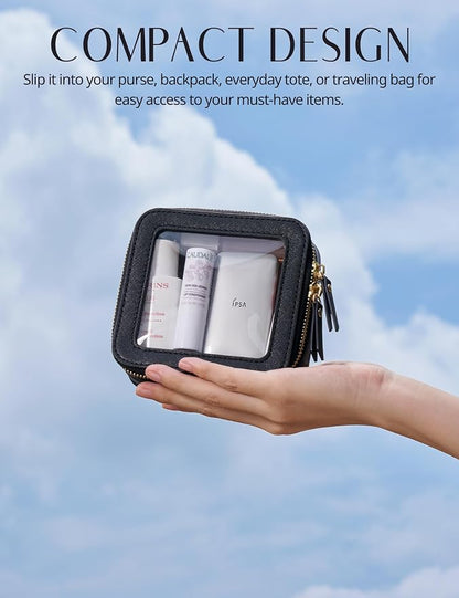 Popvibe Clear Makeup Bag Travel Cosmetic Case Transparent Toiletry Bag - Image 5