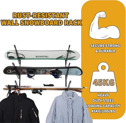 Snowboard Wall Racks, Adjustable Storage Rack - Image 4