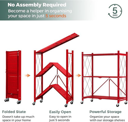 DEANIC 3 Tier Foldable Storage Shelves - Image 4