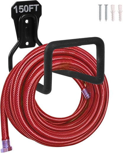 2pcs Heavy Duty Hose Hanger Garden Hose Storage Black Water Hose Holders - Image 2