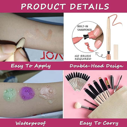 Blue Eyeshadow Makeup, Waterproof Hypoallergenic Long Lasting Eye Liner - Image 4