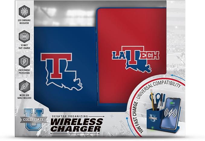 SOAR NCAA Unisex Cell Phone Wireless Charging Stand and Desktop Organizer - Image 2