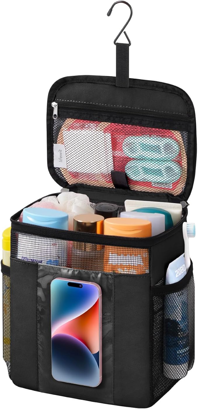Lifewit Mesh Shower Caddy Bag Portable, Quick Dry Hanging Bathroom Organizer by Lifewit