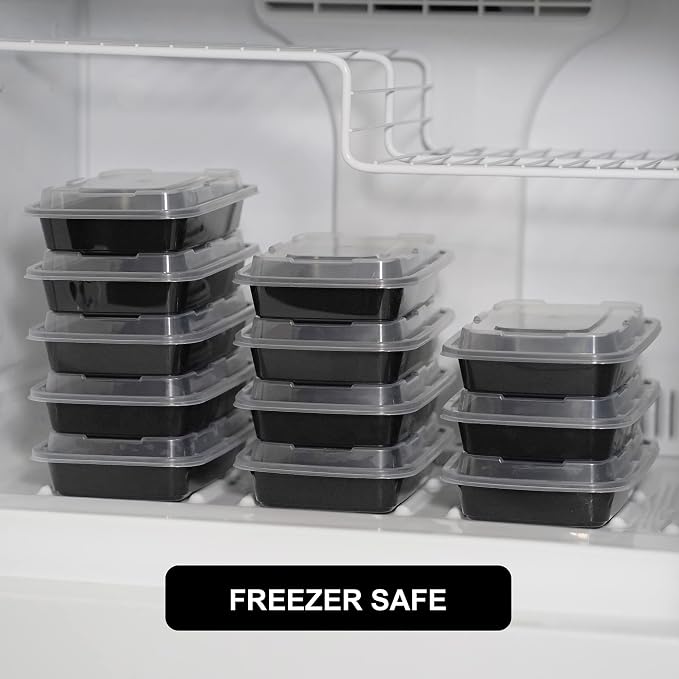 Freshware Meal Prep Lids, Food Storage Containers Bento BPA Free | Stackable | - Image 8