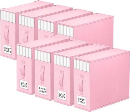StorageTastic 8 Pack Bed Sheet Closet Organizers and Storage, Sturdy Foldable by StorageTastic
