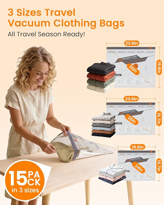 Vacuum Seal Bags for Clothing Travel - Image 2