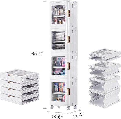 VECELO 4-Tier Tall Narrow Storage Cabinet - Image 2