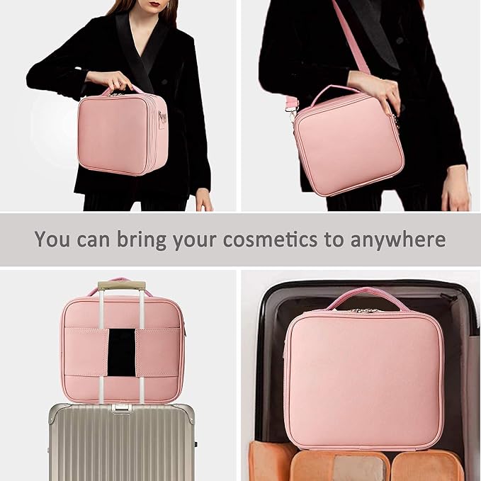 JOURMON Travel Makeup Bag Portable Cosmetic Train Case Organizer Artist Storage - Image 7