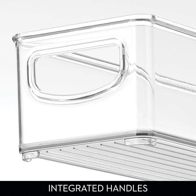 iDesign Slim Clear Plastic Storage Bin Organizer, Extra Long Narrow | Stackable - Image 8