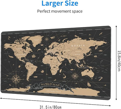 Desk Mat, Vintage World Map Extended Gaming Mouse Pad - Image 3
