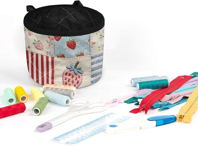 Strawberry Patchwork Sewing Machine Mat Sewing Machine Carrying Pad Reduce - Image 3