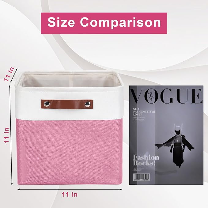Collapsible Fabric Storage Cubes 11x11 Cube Storage Bins, 4 Pack Closet Baskets - Image 2