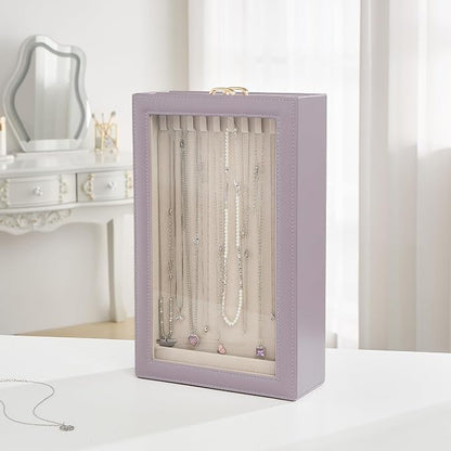 Lolalet Necklace Organizer Box, 2-Layer Jewelry Storage Boxes - Image 5