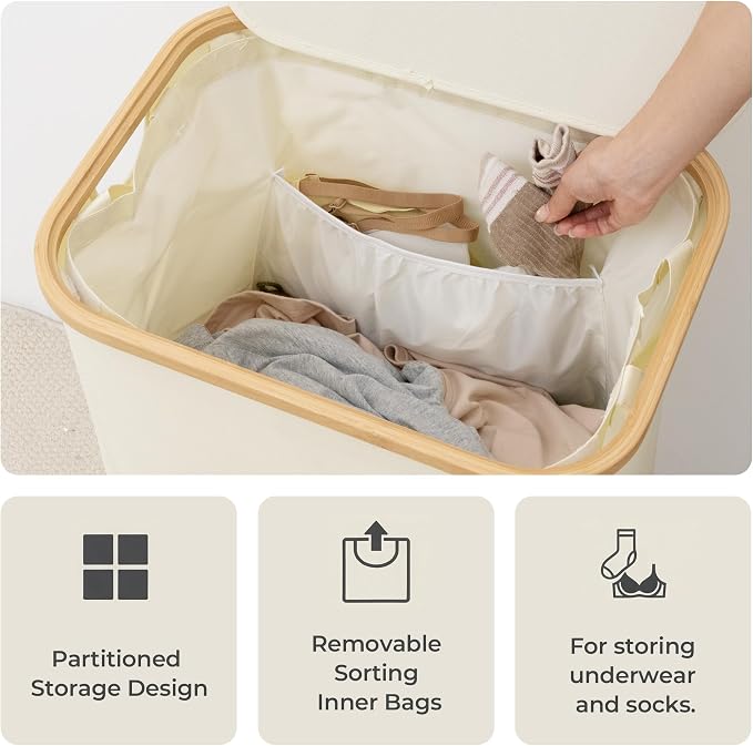 StorageWorks 100L Large Laundry Hamper - Image 4