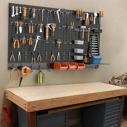 TORACK Metal Pegboard Wall Organizer System - Image 7