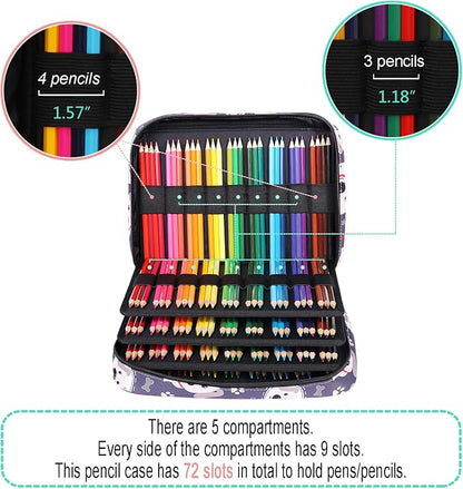 JAKAGO 220 Slots Colored Pencil Case Large Capacity Pen Holder - Image 3