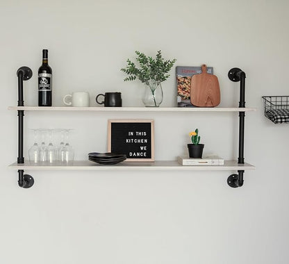 HDDFER Floating Shelves for Wall Bookshelf Industrial Pipe Shelving Shelves by industrialpipeshelving