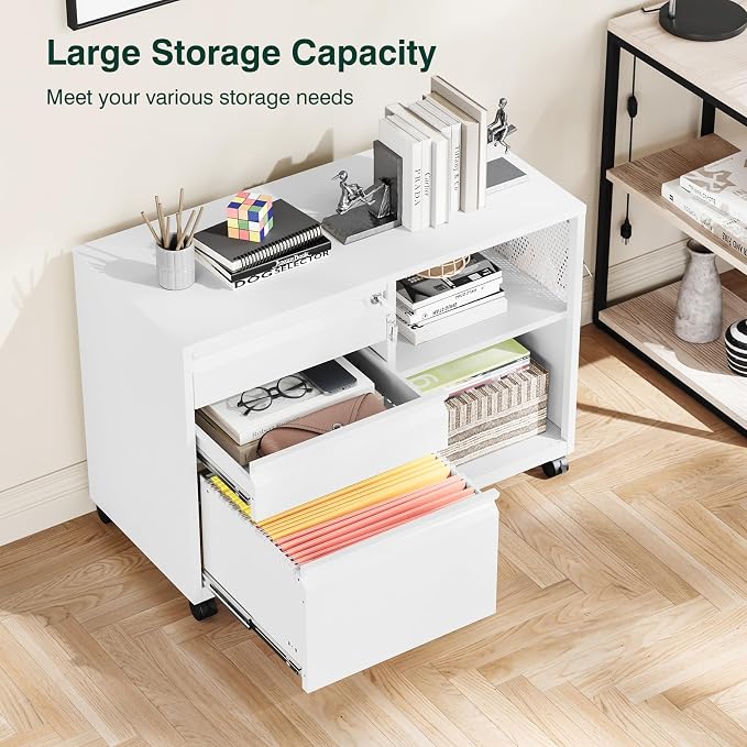 3 Drawer Metal File Cabinet - Image 9
