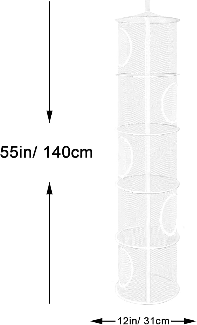 Hanging Stuffed Animal Storage Hammock Net 5 Tiers, Holds Plushies, Foldable - Image 3