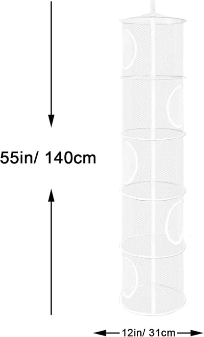 Hanging Stuffed Animal Storage Hammock Net 5 Tiers, Holds Plushies, Foldable - Image 3