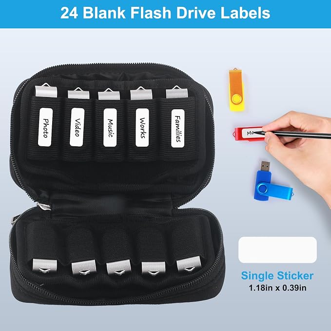 Flash Drive Case 20 Slots Thumb Drive USB Storage Case, Portable Electronic - Image 3