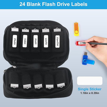 Flash Drive Case 20 Slots Thumb Drive USB Storage Case, Portable Electronic - Image 3