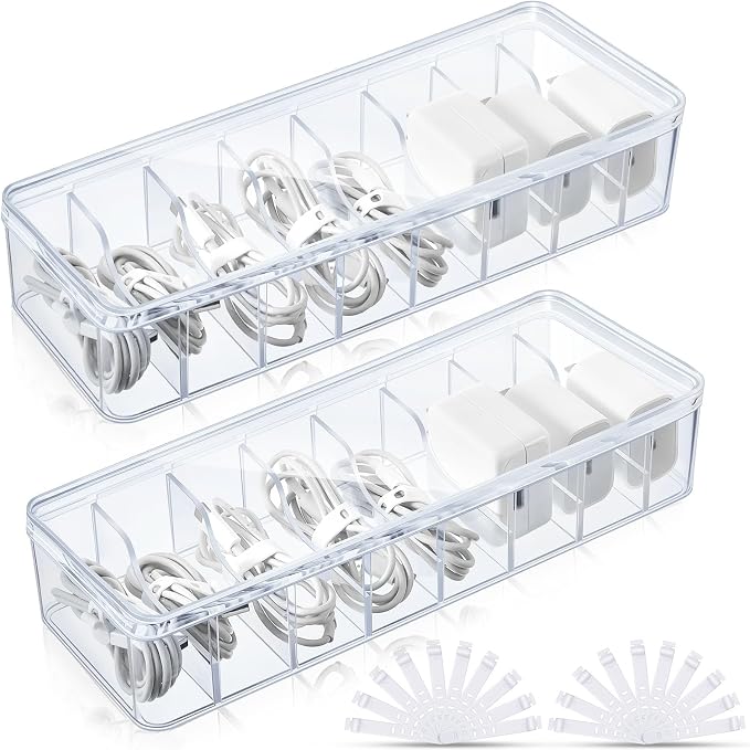 Tatuo 2 Pcs Cable Organizer Box by Tatuo