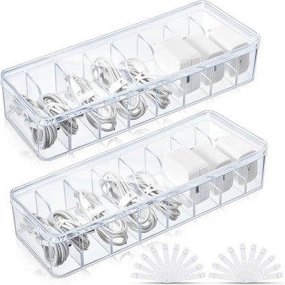 Tatuo 2 Pcs Cable Organizer Box by Tatuo