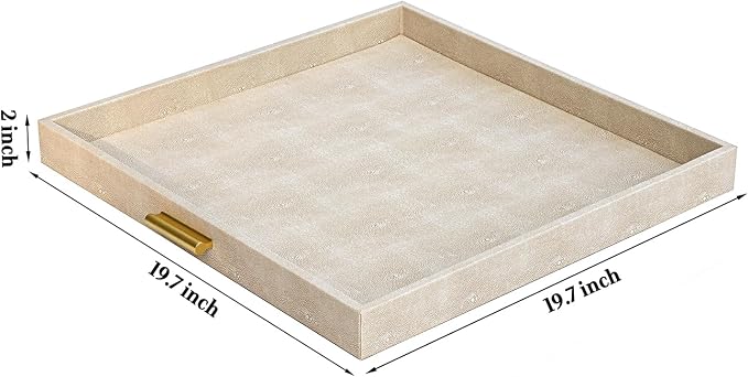 HofferRuffer Elegant Decorative Serving Tray, Coffee Table Serve Tea Coffee or - Image 2