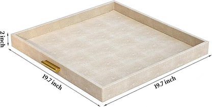 HofferRuffer Elegant Decorative Serving Tray, Coffee Table Serve Tea Coffee or - Image 2