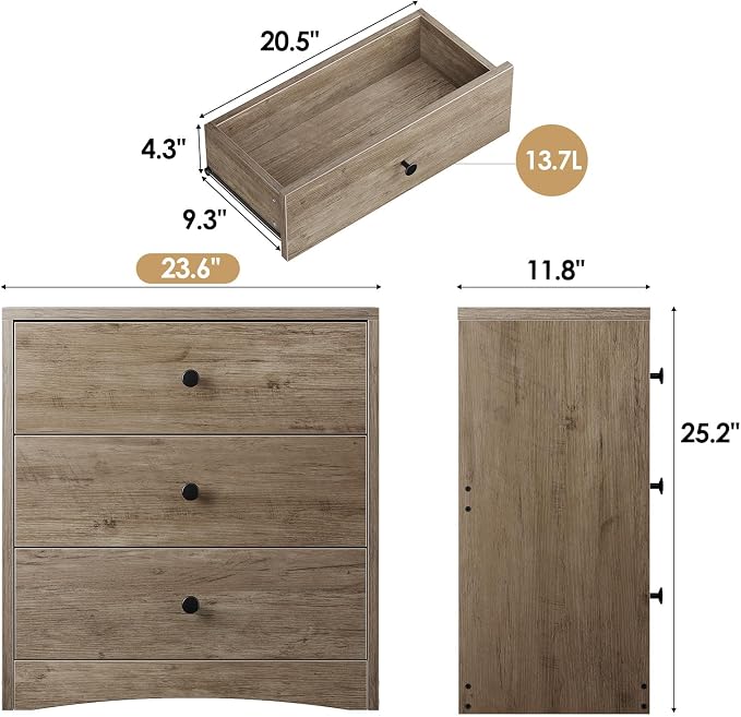 Nightstand, Bedside Tables, Farmhouse Wood Night Stand - Image 2