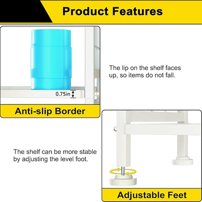 GIOTORENT 5-Wire Standing Storage Shelves, Metal Shelving Unit Pantry Rack - Image 6