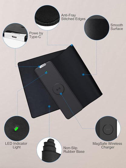 TopMade Wireless Charging Mouse Pad, Gaming Mousepad - Image 6