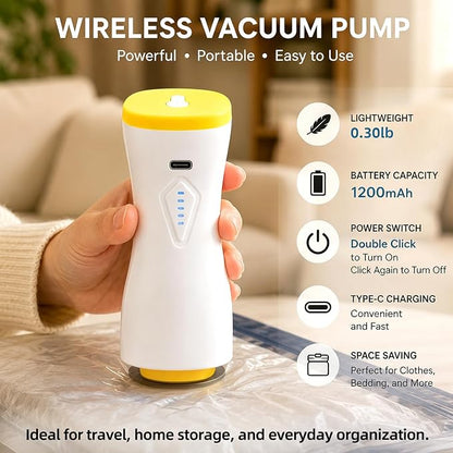 Vacuum Compression Bags with 2‑in‑1 Rechargeable Air Pump, 16 Pack Multi‑Size - Image 7