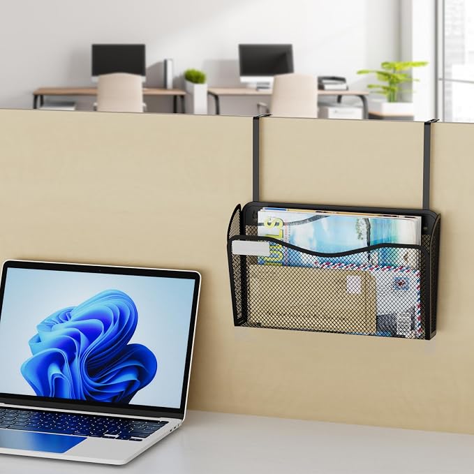Wall File Organizer, Mesh Hanging File Organizer, Home Office Organization and - Image 2