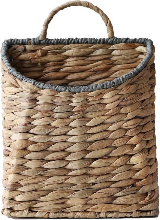 GYASVWU Woven Hanging Basket Water Hyacinth Hanging Wall Basket Wicker Handmade by GYASVWU