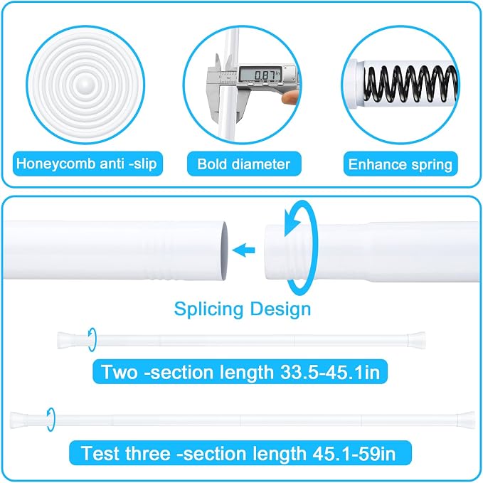 AIZESI Shower Rod 34-59 Inch - Image 2