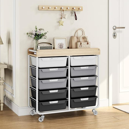 10 Drawer Rolling Storage Cart - Image 7