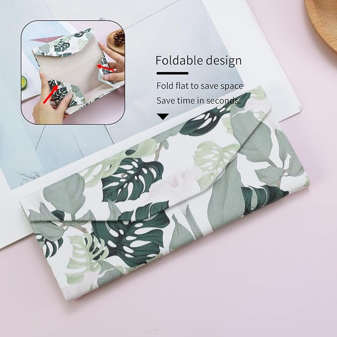 Foldable Glasses Case, Magnetic PU Leahter Sunglasses Case, Cute Hard Shell - Image 3