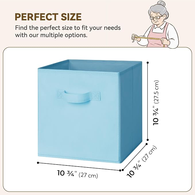 GRANNY SAYS Cube Storage Organizer, 11 Inch 6 Pack Storage Cubes - Image 3