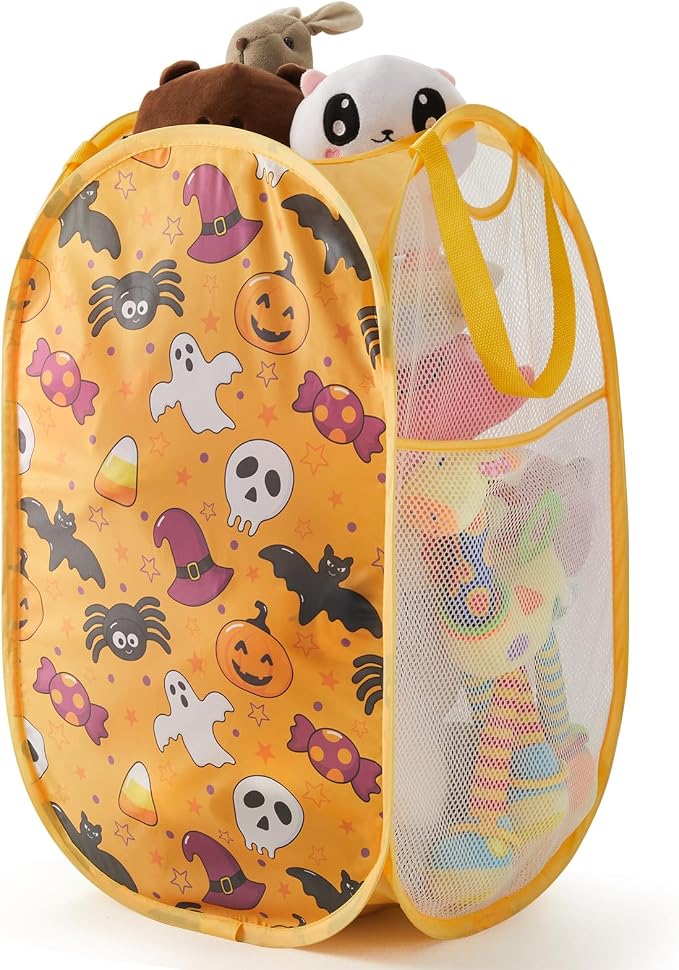 TECHMILLY Collapsible Mesh Pop Up Laundry Hamper by TECHMILLY
