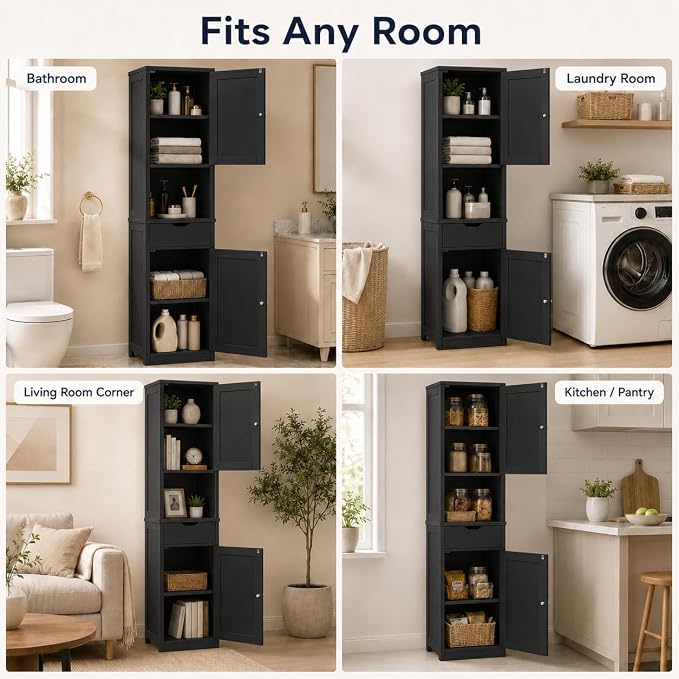 Walsunny Tall Bathroom Storage Cabinet - Image 6