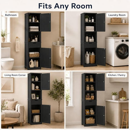 Walsunny Tall Bathroom Storage Cabinet - Image 6