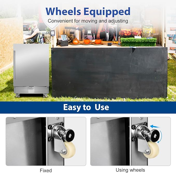 Outdoor Refrigerator 24 Inch, Undercounter Beverage Fridge - Image 4