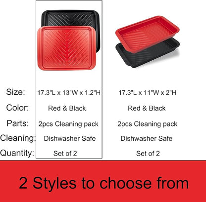 Large Grilling Prep and Serve Trays, 17.3" x 13" BBQ Platters - Image 8