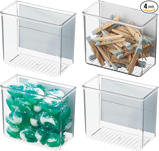 iDesign Magnetic Small Clear Plastic Organizer Bins by iDesign