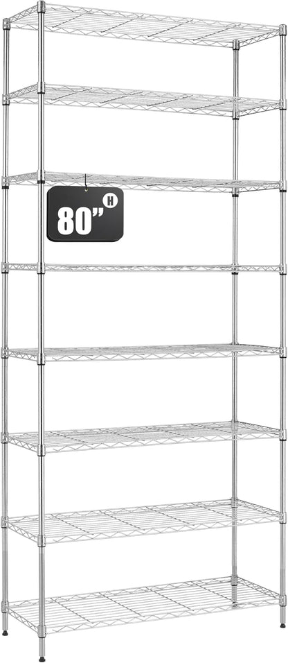 Finnhomy 8-Tier Wire Shelving Unit Adjustable Steel Wire Rack Shelving by Finnhomy